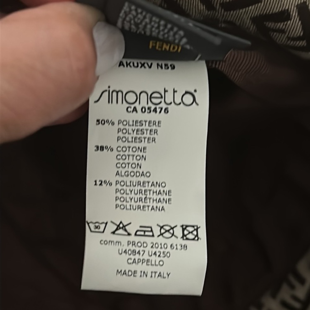 Fendi Brown Monogram Hat Authentic - Picture 5 of 6